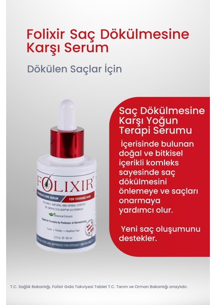 Saç Serumu 60 ml Yoğun Terapi Doğal Bitkisel İçerikli Dökülme Karşıtı Günlük Bakım modelleri