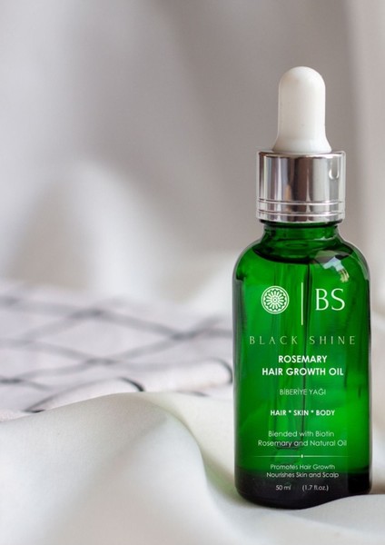 Vegan Saç Bakım Yağı 50 ml Biotin ve Biberiye Özlü Dökülme Karşıtı Gün Aşırı Kullanım