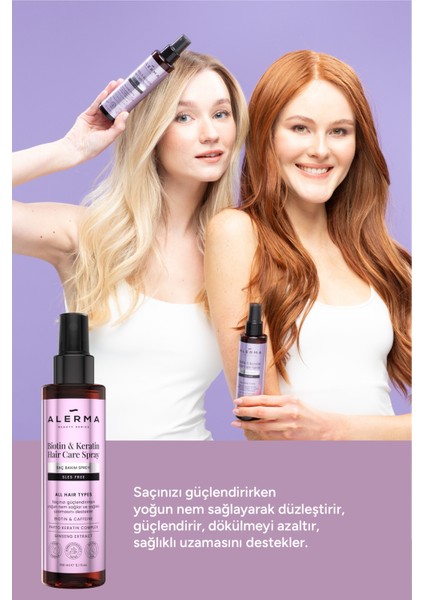 Durulanmayan Saç Bakım Spreyi 150 ml Vegan Biotin Keratin İçerikli Dökülme Karşıtı Günlük Kullanım fırsatları
