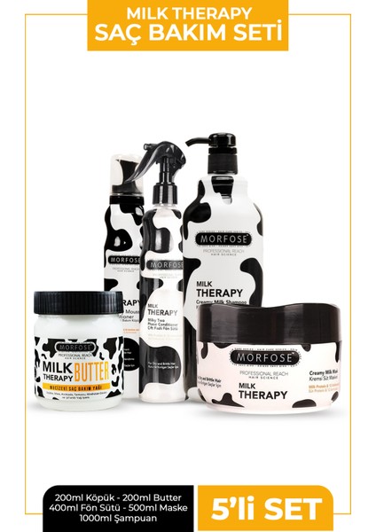 Saç Bakım Seti 5'li Kuru ve Yıpranmış Saçlar İçin 12 Aminoasit ve Süt Proteinli Onarıcı fiyatları