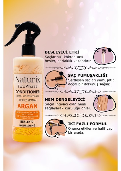 İki Fazlı Saç Açıcı Sprey 400 ml Argan Yağlı Besleyici Onarıcı Tüm Saç Tipleri İçin fırsatları