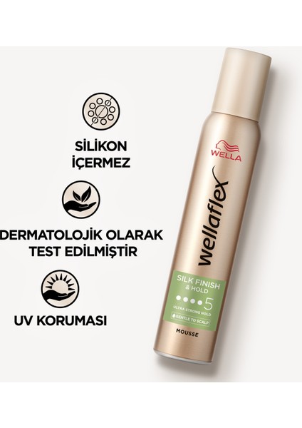 Wellaflex Saç Köpüğü 200 ml Ultra Güçlü Tutuş Tüm Saç Tiplerine Uygun Esnek Şekillendirme