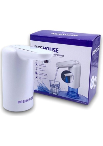 AP-136FB Şarjlı Taşınabilir Damacana Su Pompası Gece Aydınlatma Özellikli modelleri