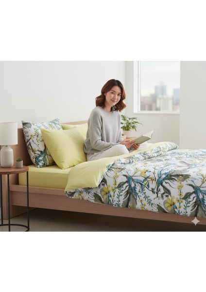 Ranforce Asya Yeşil Çift Kişilik Nevresim Takımı