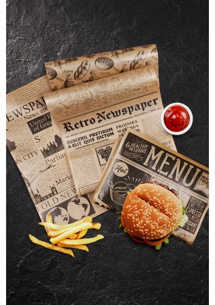 Lüx Yağlı Sunum Kağıdı 30'lu Karışık Desen Suya Dayanıklı 25x35 cm Set fiyatları