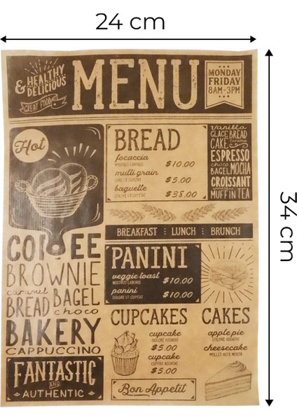 Lüx Yağlı Sunum Kağıdı 30'lu Karışık Desen Suya Dayanıklı 25x35 cm Set indirimleri