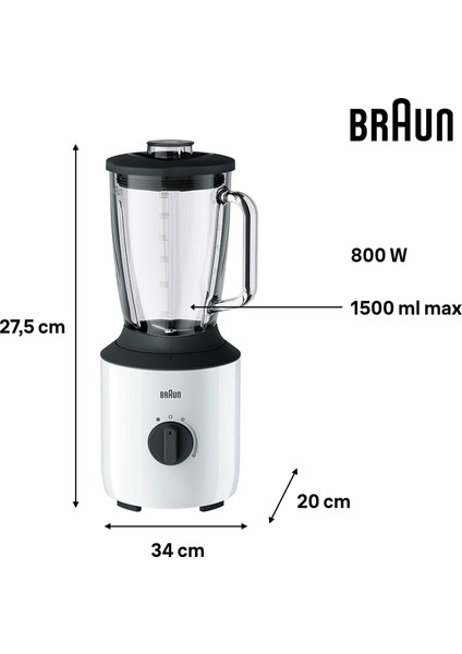 JB3150WH Powerblend 3 Blender modelleri