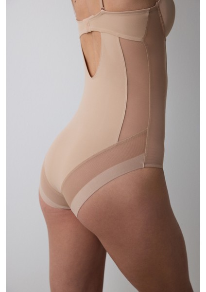 Bej Premium Bodysuit Korse