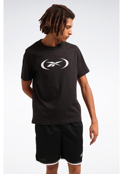 Basketball T-Shırt Siyah Erkek Kısa Kol T-Shirt