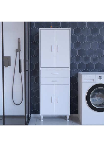 SOFT NEWYORK 55 x 187,9 x 32,5 cm 4 Kapaklı 2 Çekmeceli 5 Bölmeli Çok Amaçlı Dolap modelleri