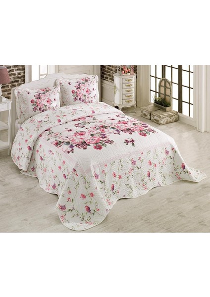 Çift Kişilik Kapitone Yatak Örtüsü %100 Pamuk Çiçek Kuş Desenli Hafif ve Hızlı Kuruyan fiyatları