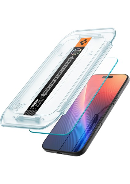 iPhone 17 Pro Max / 16 Pro Max ile uyumlu Cam Ekran Koruyucu AluminaCore™ iyonlaştırılmış Güçlendirilmiş Cam Teknolojisi Kolay Kurulum Glas.tR EZ Fit Slim HD (2 Adet) - AGL07907