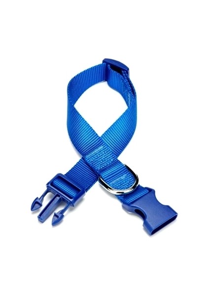 Doggie Dokuma Köpek Boyun Tasması 1,5 cm x 25-40 cm Mavi 15 kg