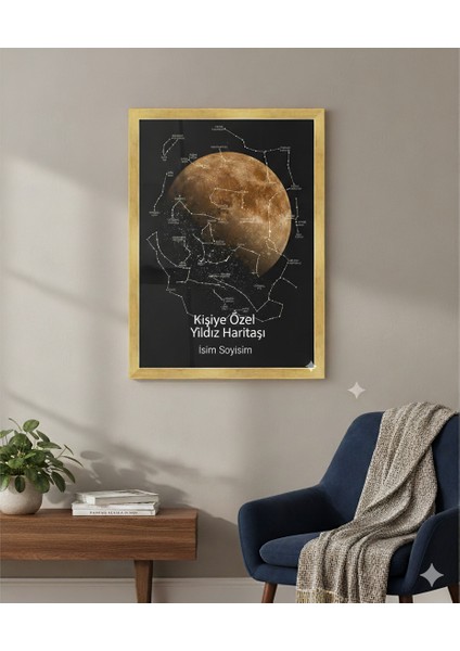 Kişiye Özel Yıldız Haritası Tablosu Cam Çerçeve | Doğum Günü Yıl Dönümü Hediyesi | Astronomi Gökyüzü Haritası Duvar Dekoru | Kişiselleştirilebilir Yıldızlar Ay Konum Tarih| Kişiselleştirilebilir fiyatları