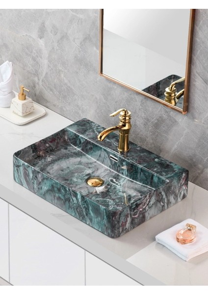 Tezgah Üstü Seramik Çanak Lavabo Banyo Lavabosu