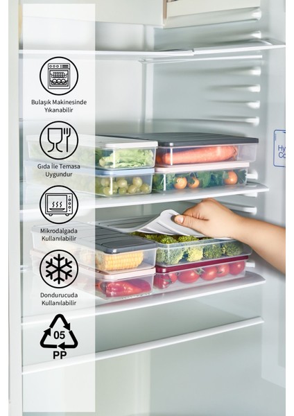 Nora 6 Adet 2,25 Lt. Saklama Kabı fırsatları