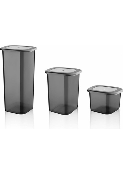 PP Plastik Saklama Kabı Seti 30'lu 0,5-1,2-1,75 Lt Kırılmaz Antrasit Mutfak Düzenleyici fiyatları