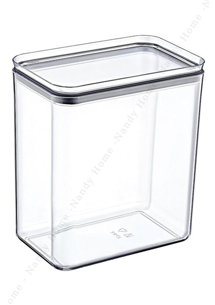 2,60 Lt Dikdörtgen Şeffaf Contalı Sızdırmaz Kapaklı Erzak Saklama Kabı 3'lü Set