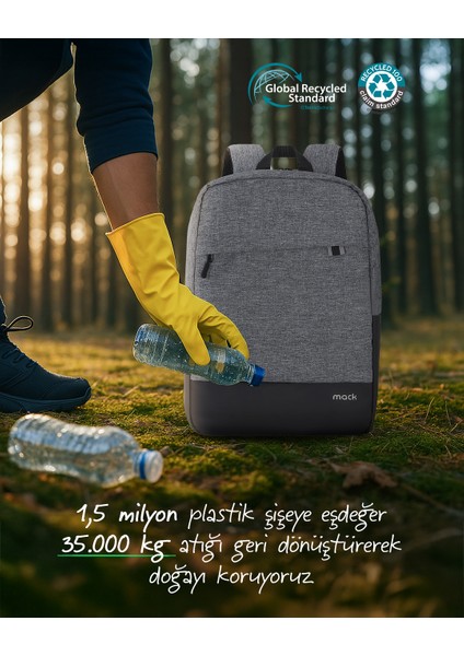 MCE-1104 15.6" Unıcıty Eco Notebook Sırt Çantası Gri fırsatları