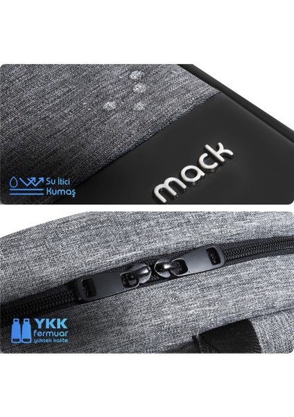 MCE-1104 15.6" Unıcıty Eco Notebook Sırt Çantası Gri