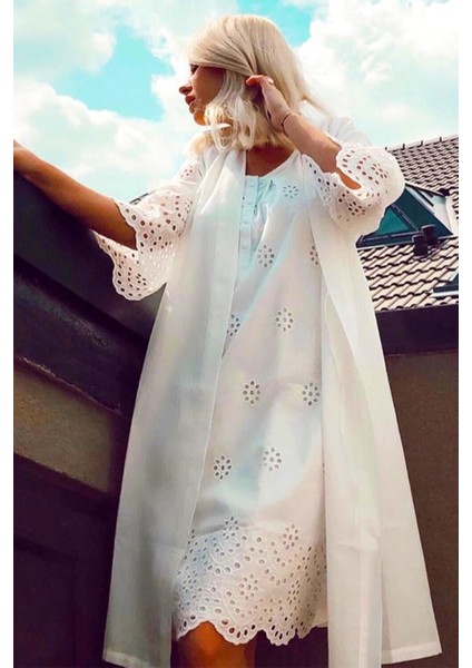 Lohusa Pamuklu Gecelik Sabahlık Takım 30108