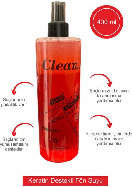 Boyalı Saçlara Özel Fön Suyu Keratin Destekli 400 ml 1 Adet modelleri