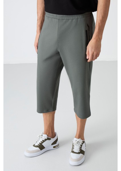 Çağla Fermuar Cepli Standart Kalıp Klasik Paça Erkek Kapri - 83091