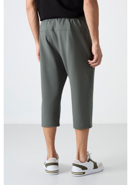 Çağla Fermuar Cepli Standart Kalıp Klasik Paça Erkek Kapri - 83091