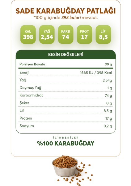 Mini Karabuğday Patlağı 24 g x 10 Adet (Glütensiz & Vegan) indirimleri