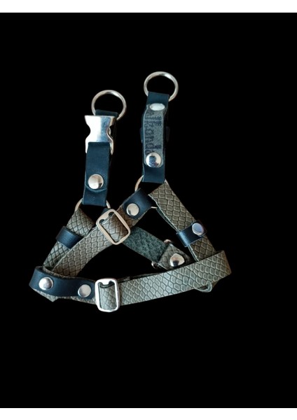 Köpek göğüs tasması hakiki deri minik ırk yeşil genişlik:1,5cm göğüs ölçüsü:25-40cm ayarlamalı dog harness GT1-27 modelleri