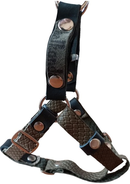 Köpek göğüs tasması hakiki deri minik ırk yeşil genişlik:1,5cm göğüs ölçüsü:25-40cm ayarlamalı dog harness GT1-27 indirimleri