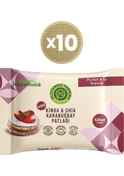 Karabuğday Patlağı Kinoa & Chia (24 Gram x 10 Paket)