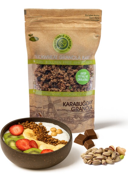Antep Fıstıklı ve Çikolatalı Yulaf & Karabuğday Granola 300 g (Glütensiz & Vegan) fiyatları