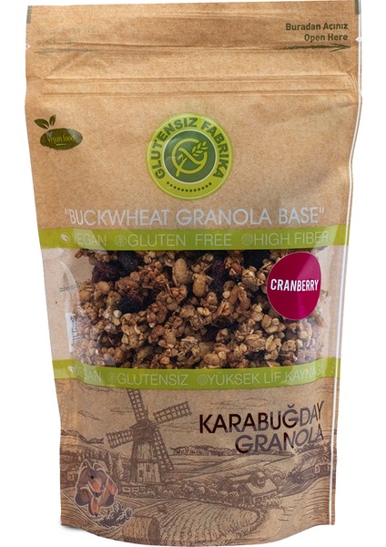 Cranberryli Yulaf & Karabuğday Granola 300 g (Glütensiz & Vegan)