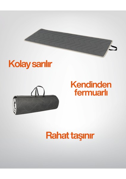Zish Tektstil Gri Taşınabilir Katlanır Yatak Karavan Kamp Yatağı Anne Yanı Yer Yatağı fırsatları