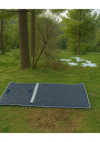 Zish Tektstil Gri Taşınabilir Katlanır Yatak Karavan Kamp Yatağı Anne Yanı Yer Yatağı