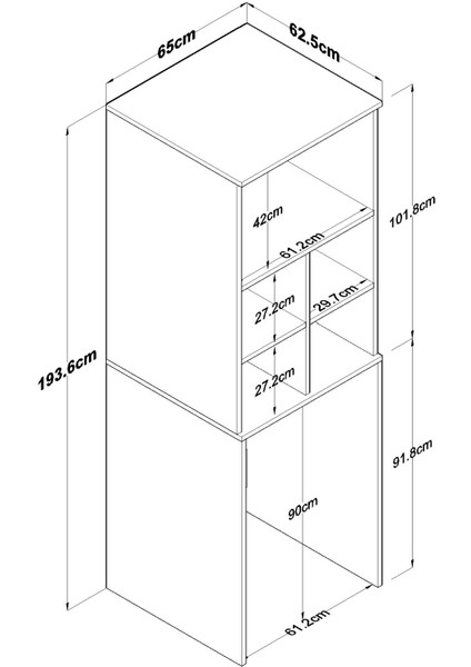 KD114 Çamaşır Makinesi Dolabı 4 Kapaklı 5 Raflı Banyo Dolabı Beyaz fiyatları