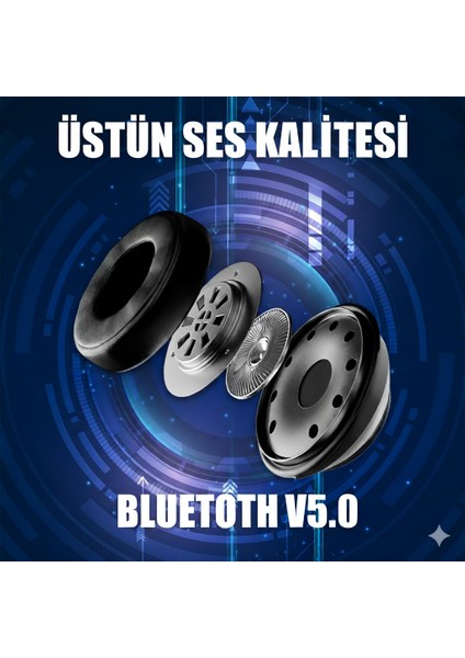 Kablosuz Kulaküstü Bluetooth Kulaklık Stereo-Mikrofon-Aux HK-036 fırsatları