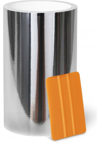 Krom Nikelaj Bant Yapışkanlı Araç Çıta Direk Kaplama Folyosu - Ragle Hediyeli