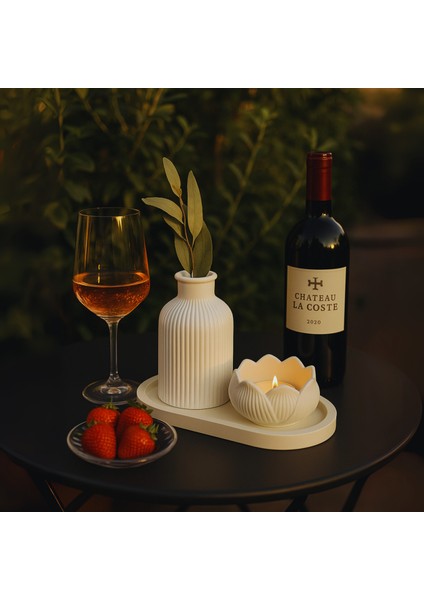 Lotus Beton Dekor Seti – Estetik ve Zarafetin Buluşması