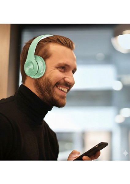 Kablosuz Kulaküstü Bluetooth Kulaklık Stereo-Mikrofon-Aux Sd Kart HK-036 fırsatları