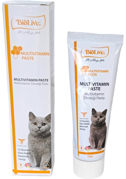 Biolive Kediler Için Multivitamin Paste 100GR modelleri