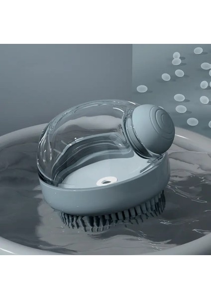 Pet Banyo Fırçası 2025 Yeni 2 Arada 1 Köpek Banyosu Fırçası Dahili Şampuan Dispenser Pet Yı Fırçası Köpekleri Kediler Tımar Masaj Fırçası: B - Mavi (Yurt Dışından)