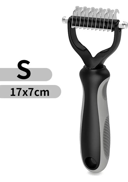 Pet Eptepoval Troc Cat Köpek Fırçası Pet Saç Bakım Aracı Yavru Köpek Saç Dökülme Taraklar Pet Kürk Kırpma Dematting Deshedding Fırça: Gri S (Yurt Dışından)