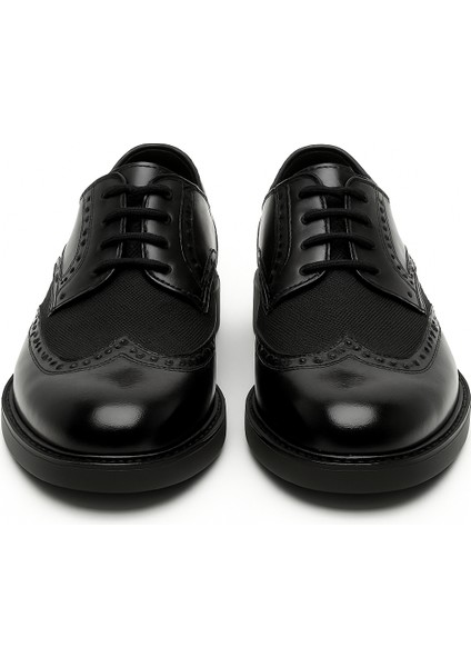 GR0388 Hakiki Rugan Deri Hafif Eva Taban Büyük Küçük Numara Damatlık Erkek Klasik Ayakkabı