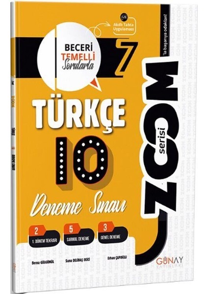 Gün&Ay Yayınları 7. Sınıf Zoom Türkçe Bilimleri 10'lu Branş Deneme