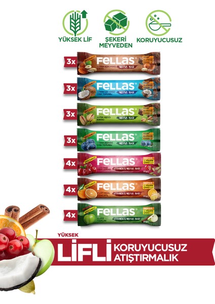 24 Adet Meyveli Bar Süper Karma Kutu