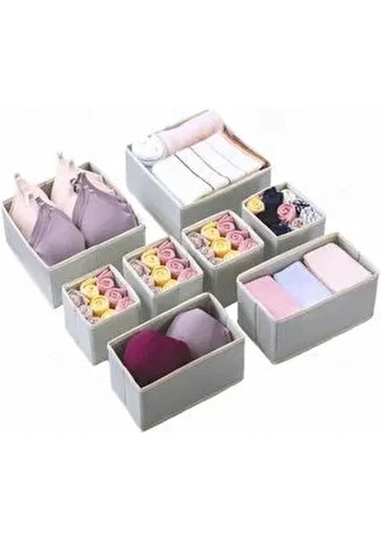 8'li Çekmece Içi Düzenleyici Organizer Set Dolap Içi Düzenleyici, Çekmece Düzenleyici