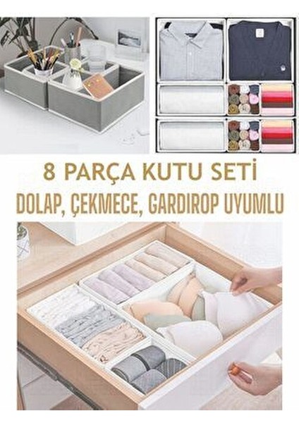 8'li Çekmece Içi Düzenleyici Organizer Set Dolap Içi Düzenleyici, Çekmece Düzenleyici fırsatları