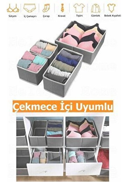 8'li Çekmece Içi Düzenleyici Organizer Set Dolap Içi Düzenleyici, Çekmece Düzenleyici